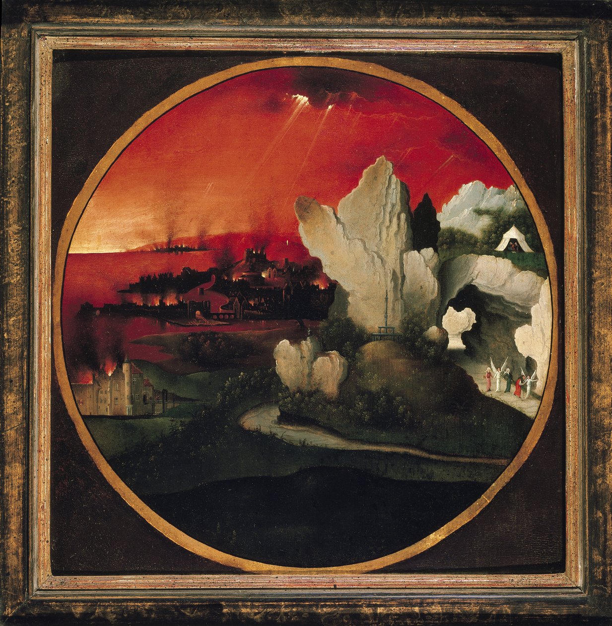 Zniszczenie Sodomy i Gomory, XVI wiek autorstwa Joachim Patinir