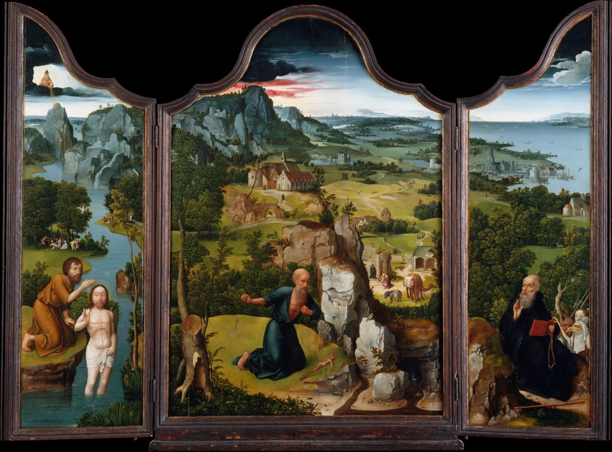Pokuta św Hieronima (tryptyk) autorstwa Joachim Patinir