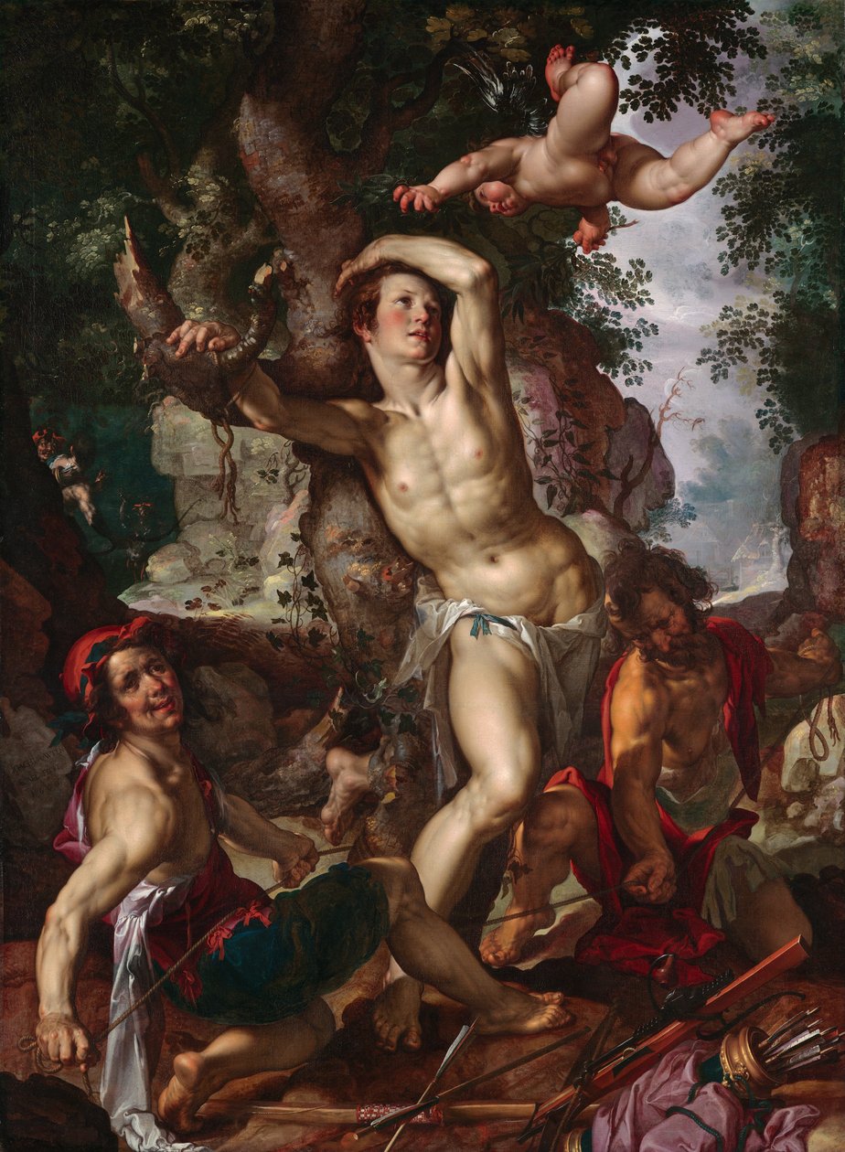 Męczeństwo św. Sebastiana autorstwa Joachim Wtewael or Utewael