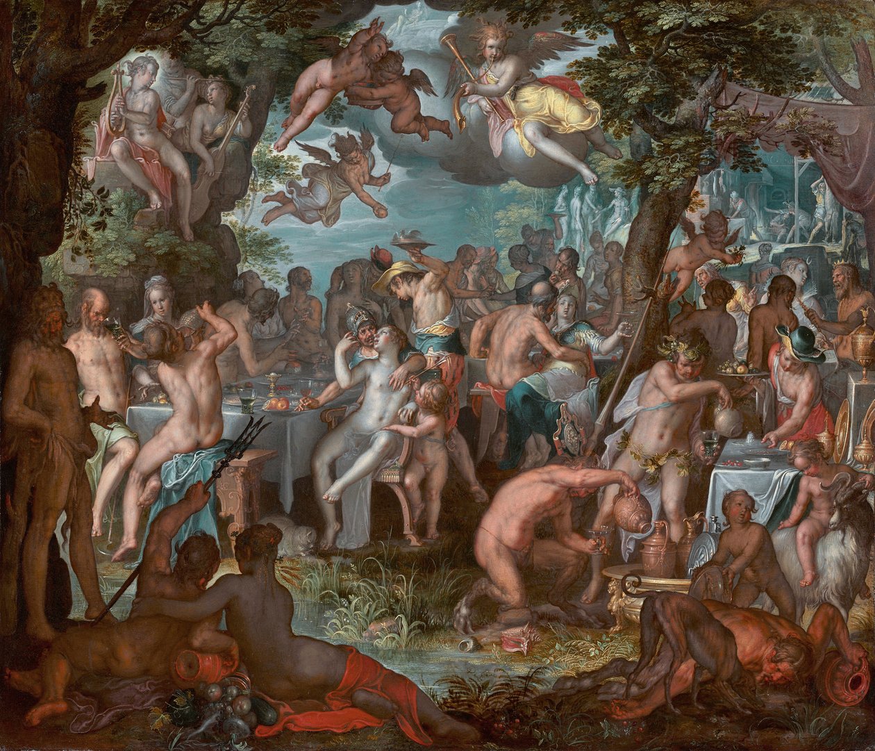 Ślub Peleusa i Tetydy autorstwa Joachim Wtewael or Utewael