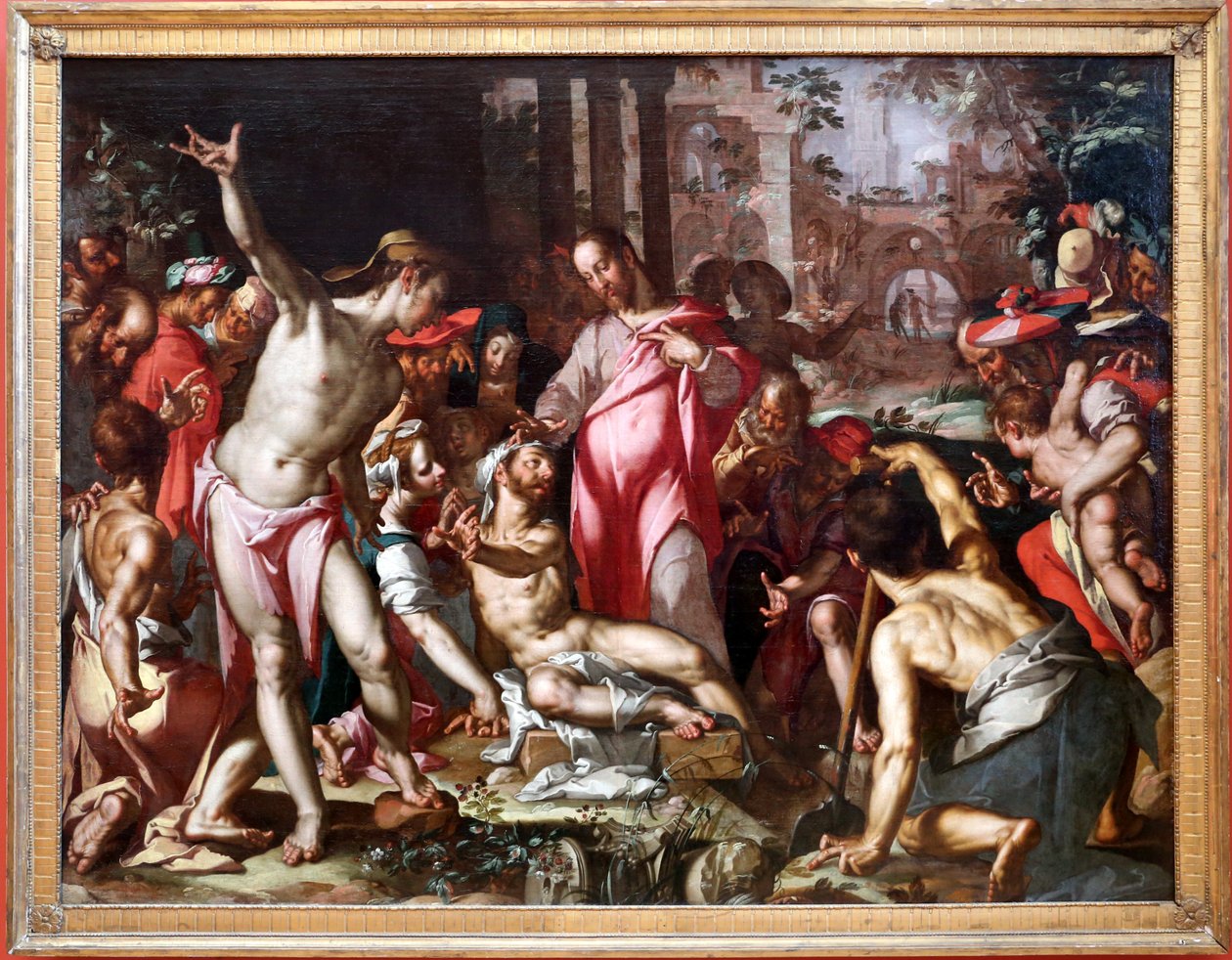 zmartwychwstanie Łazarza autorstwa Joachim Wtewael or Utewael
