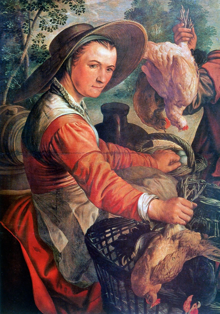 Na Rynku, detal, ok. 1550-1537 autorstwa Joachim Beuckelaer