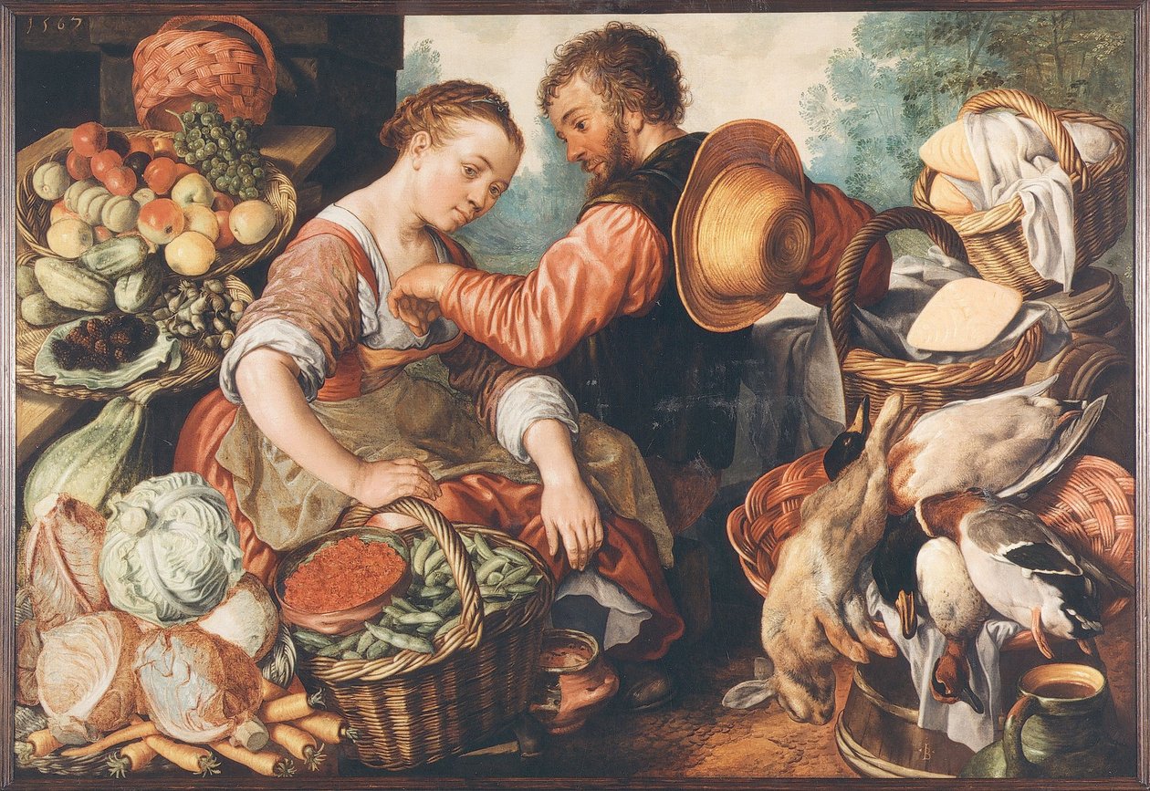 Scena targowa, 1567. autorstwa Joachim Beuckelaer
