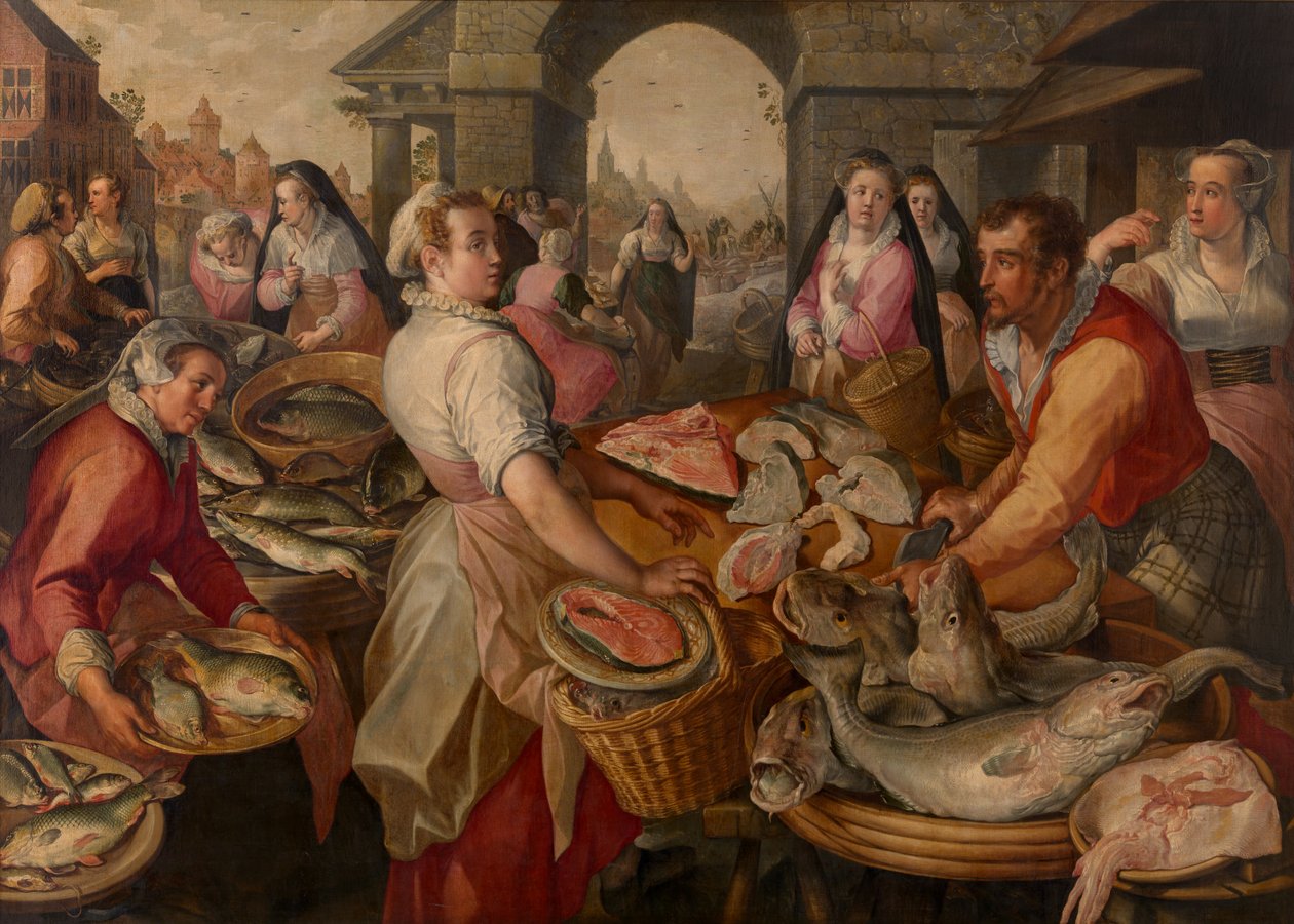 Rynek rybny autorstwa Joachim Beuckelaer or Bueckelaer