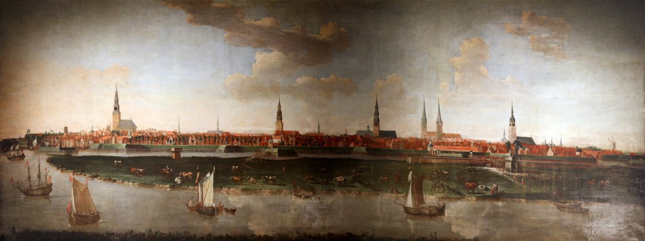 Niemiecki: Widok miasta Hamburg 1861 autorstwa Joachim Luhn