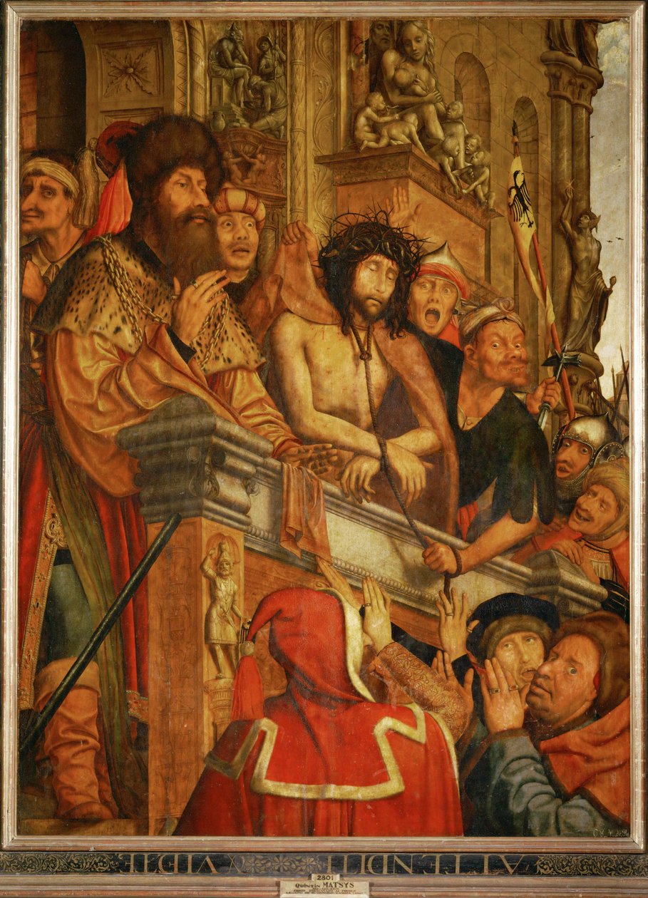Chrystus przedstawiony ludowi (obraz na drewnie) autorstwa Joachim & Massys Quentin (c.1466-1530) Patinir