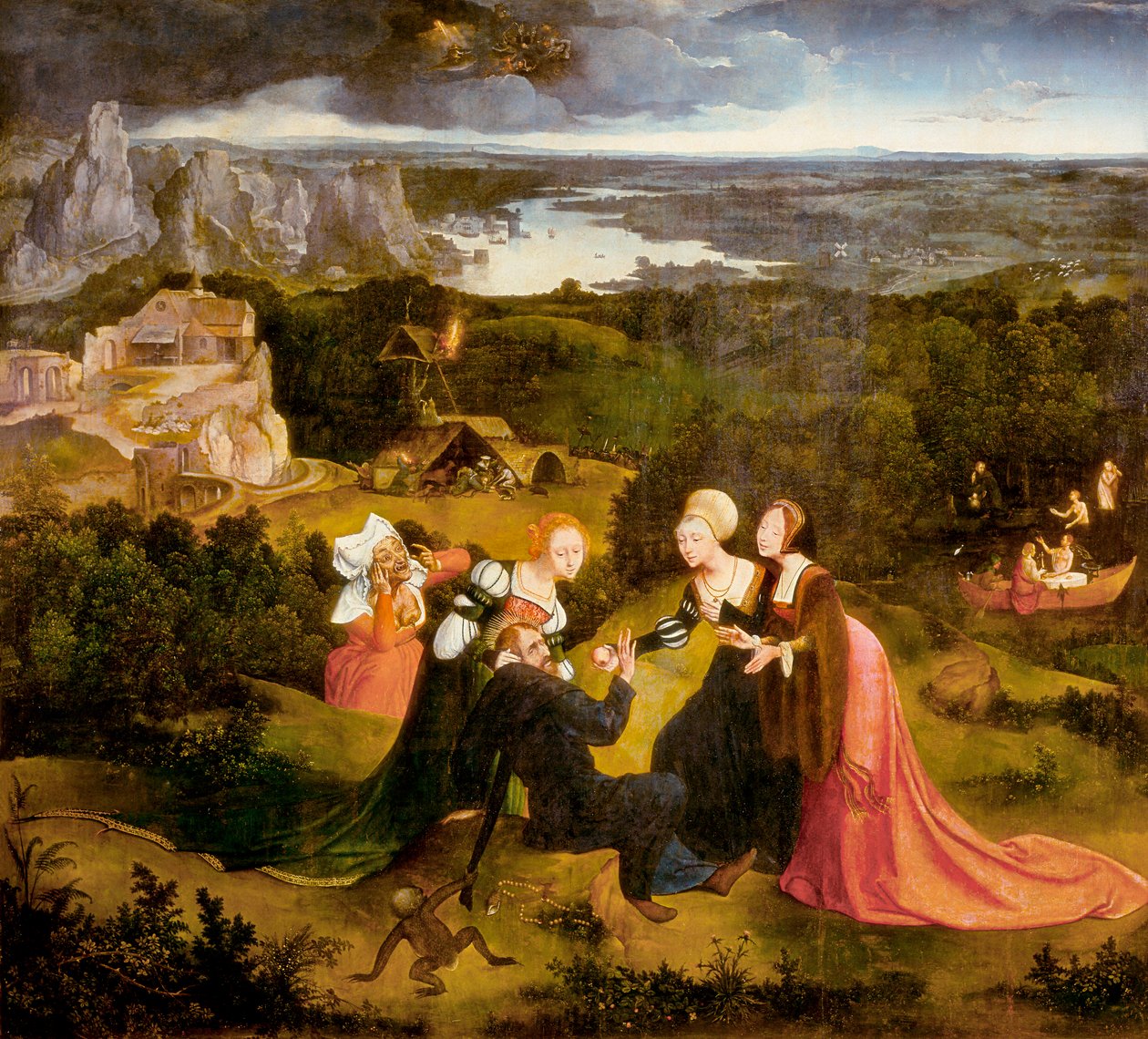 Kuszenie św. Antoniego autorstwa Joachim Patenier