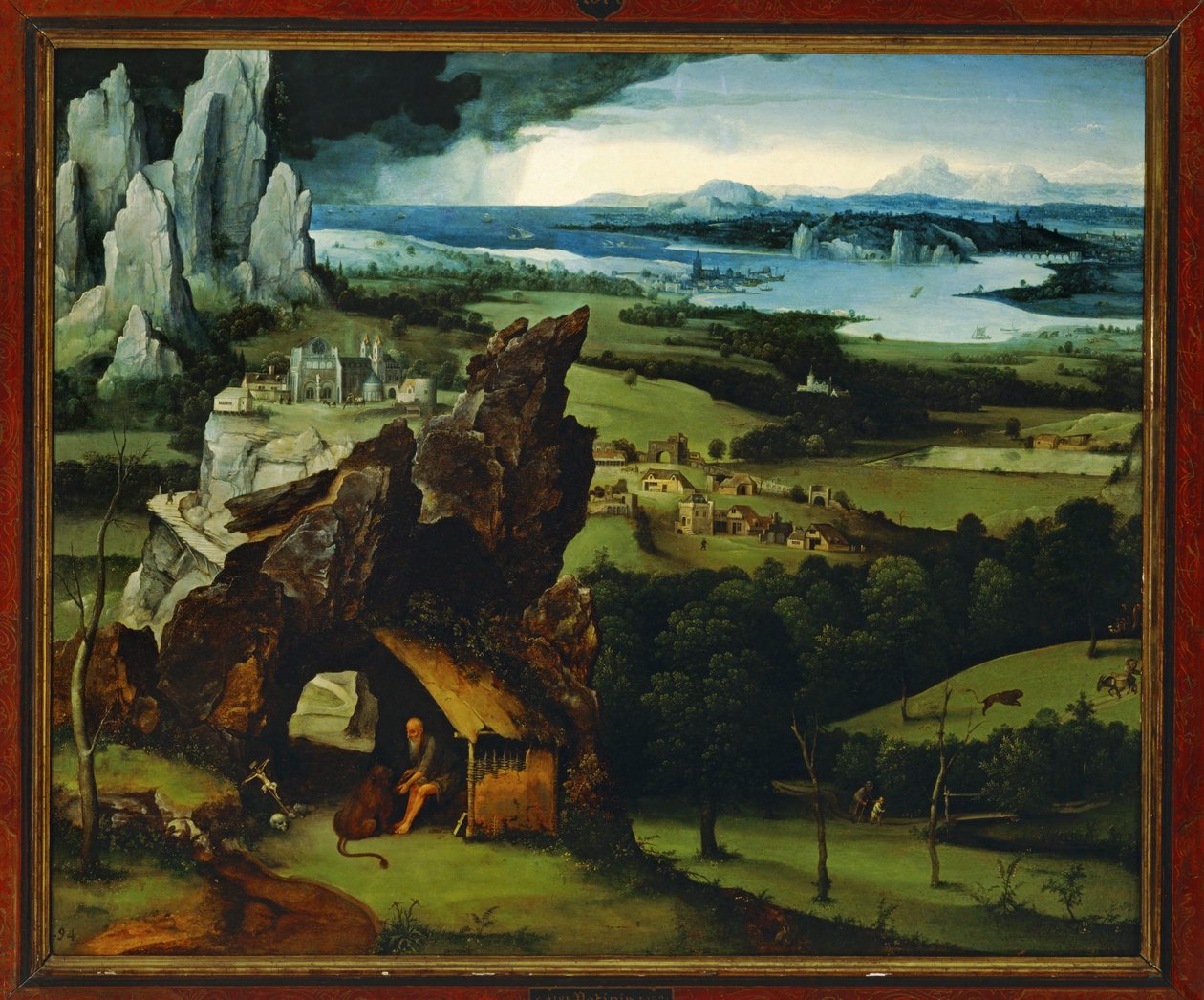 Krajobraz ze świętym Jerome ... autorstwa Joachim Patinir
