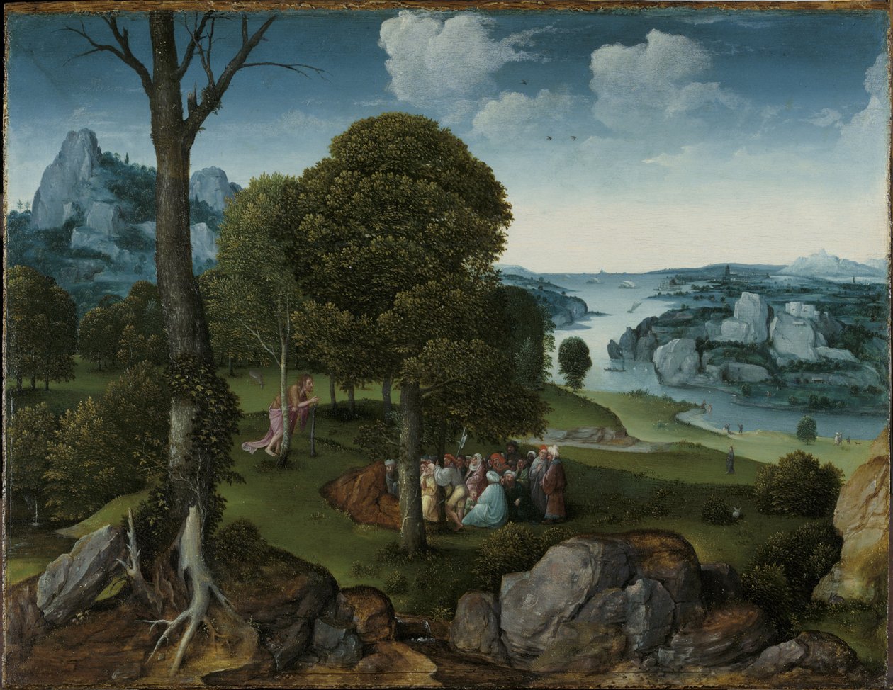 Pejzaż z kazaniem Jana Chrzciciela autorstwa Joachim Patinir