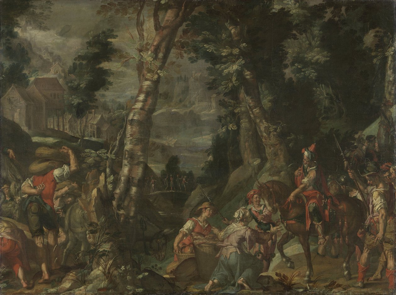 Spotkanie Dawida i Abigail autorstwa Joachim Wtewael or Utewael