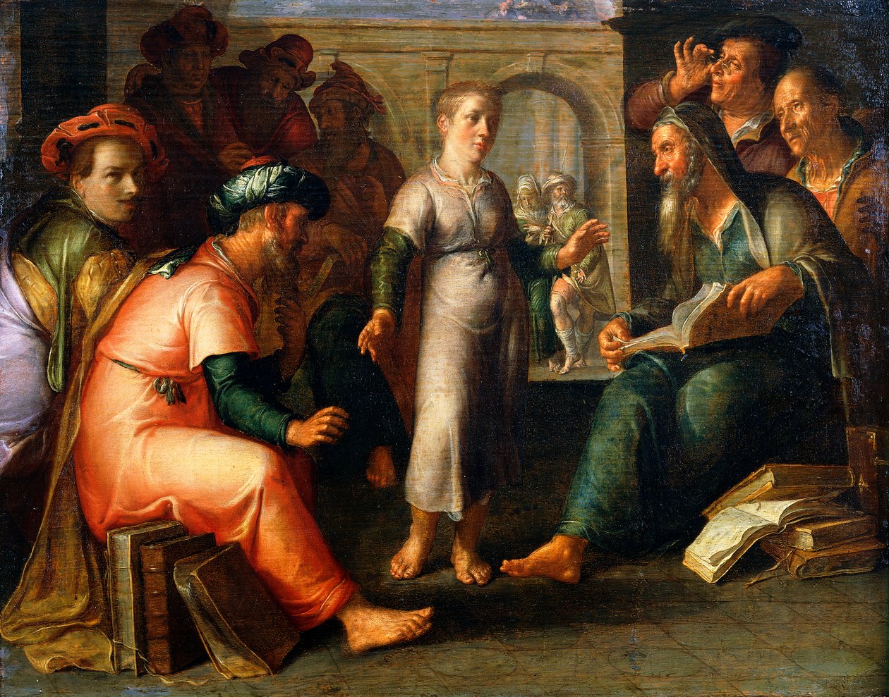 Chrystus wśród lekarzy autorstwa Joachim Wtewael or Utewael