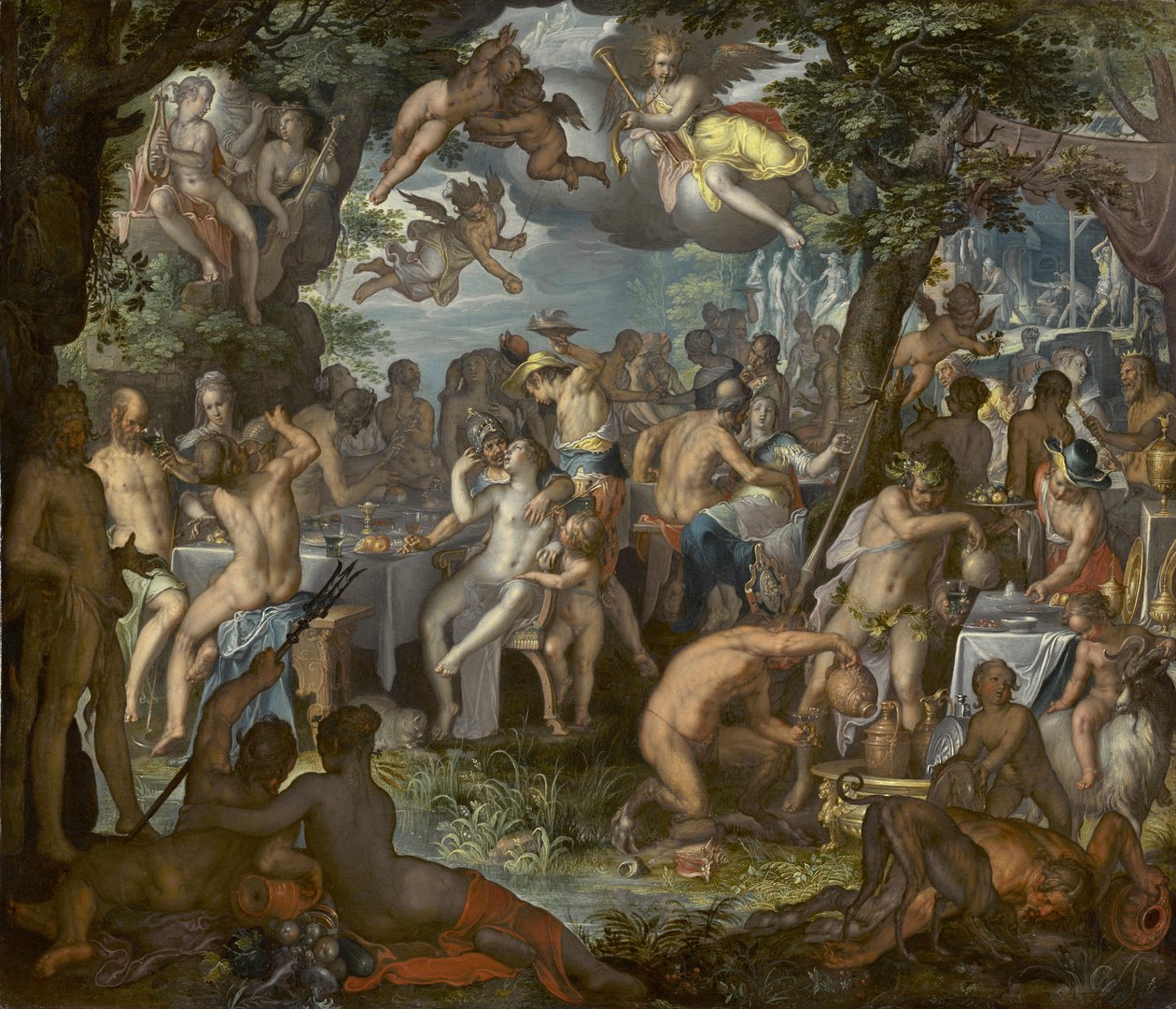 Ślub Peleusa i Tetydy, 1612 autorstwa Joachim Wtewael or Utewael