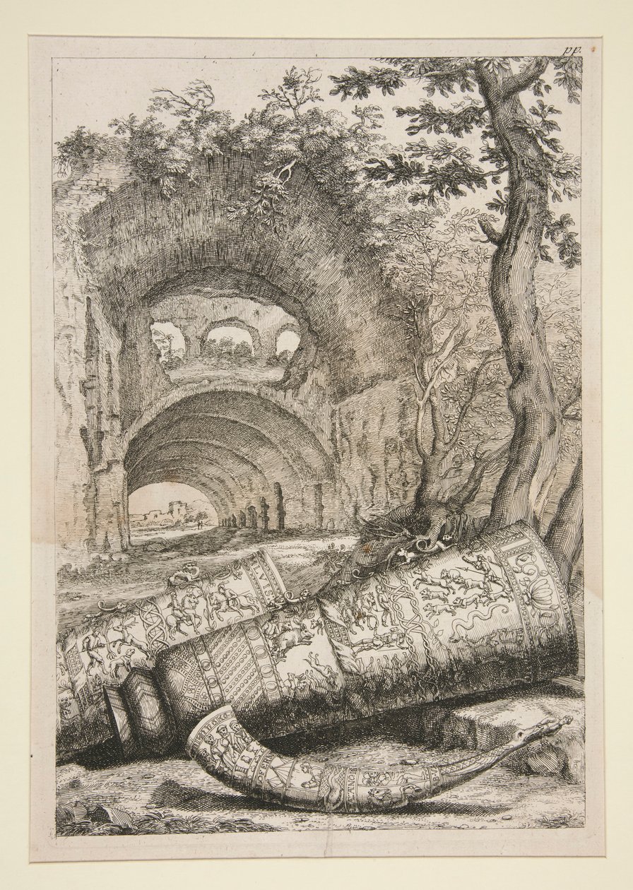 Róg i dwa wysokie autorstwa Joachim von Sandrart