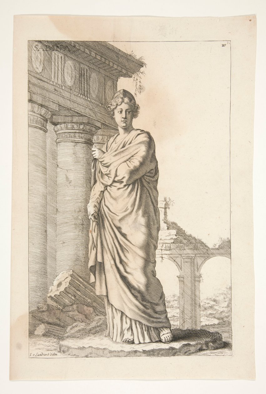 Sabina, z „Podziwiane rzeźby antyczne autorstwa Joachim von Sandrart