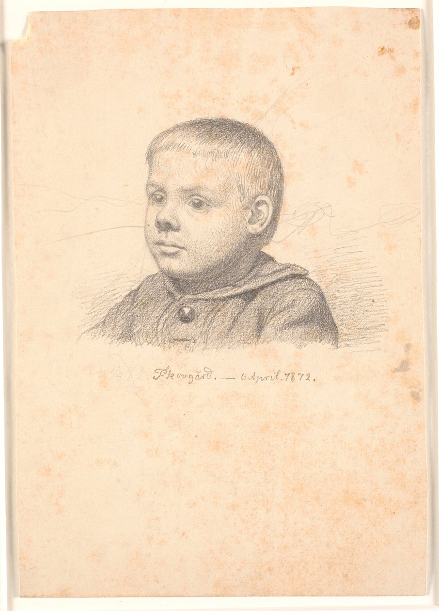 Portret chłopca, profil 3/4 w lewo autorstwa Joakim Frederik Skovgaard