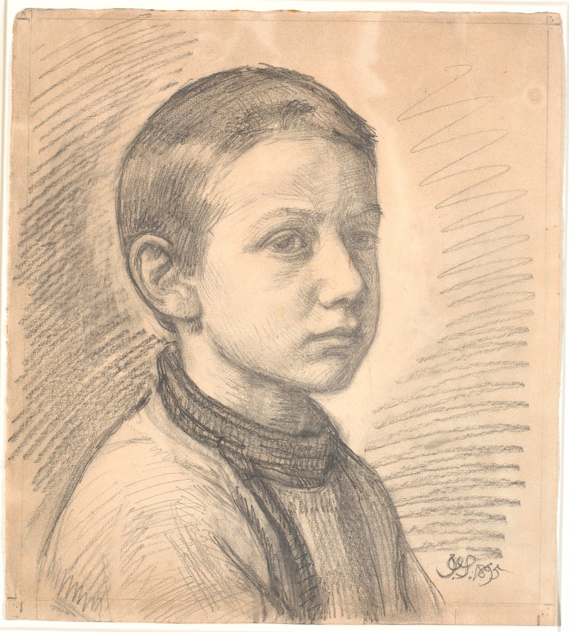 Portret malarza J.Th. Skovgaard jako chłopiec autorstwa Joakim Frederik Skovgaard