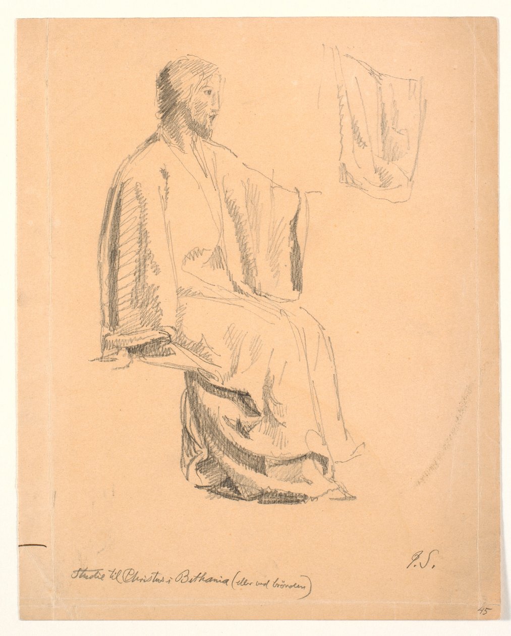 Studium Chrystusa siedzącego autorstwa Joakim Frederik Skovgaard