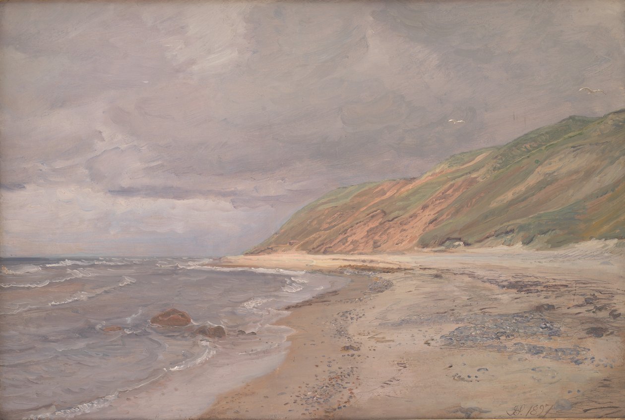 Plaża Tisvilde. Szara pogoda autorstwa Joakim Frederik Skovgaard