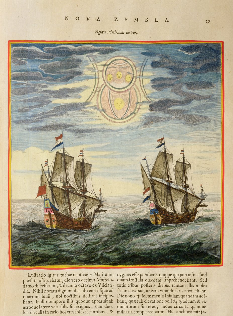 Słońce i gwiazdy prowadzące żeglarzy w drodze, z „Atlas Maior, Sive Cosmographia Blaviana”, 1662 autorstwa Joan Blaeu