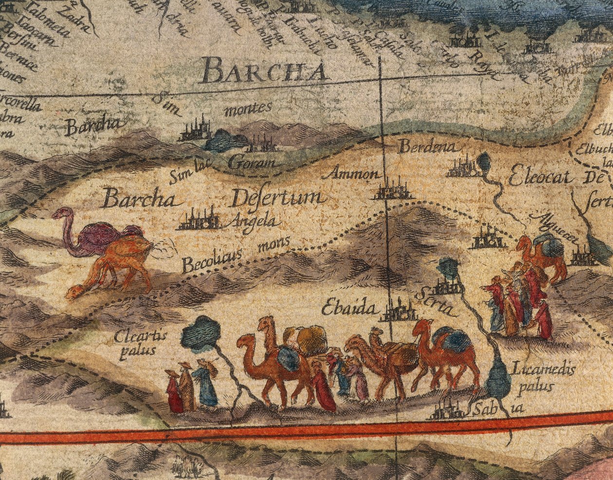 Mapa Afryki z 1686 roku autorstwa Joana Blaeu, szczegóły autorstwa Joan Blaeu