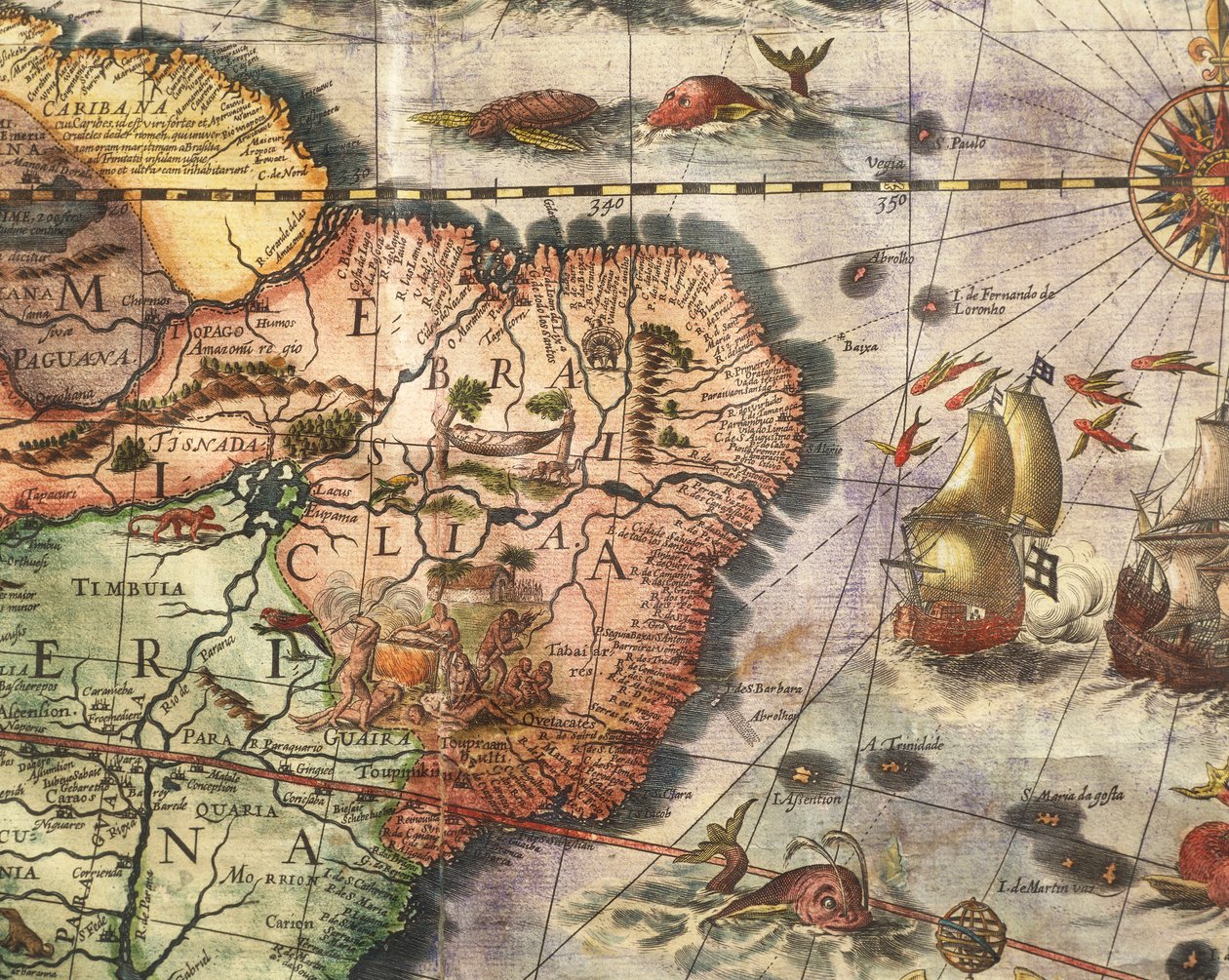 Mapa Ameryki stworzona przez Joana Blaeu autorstwa Joan Blaeu