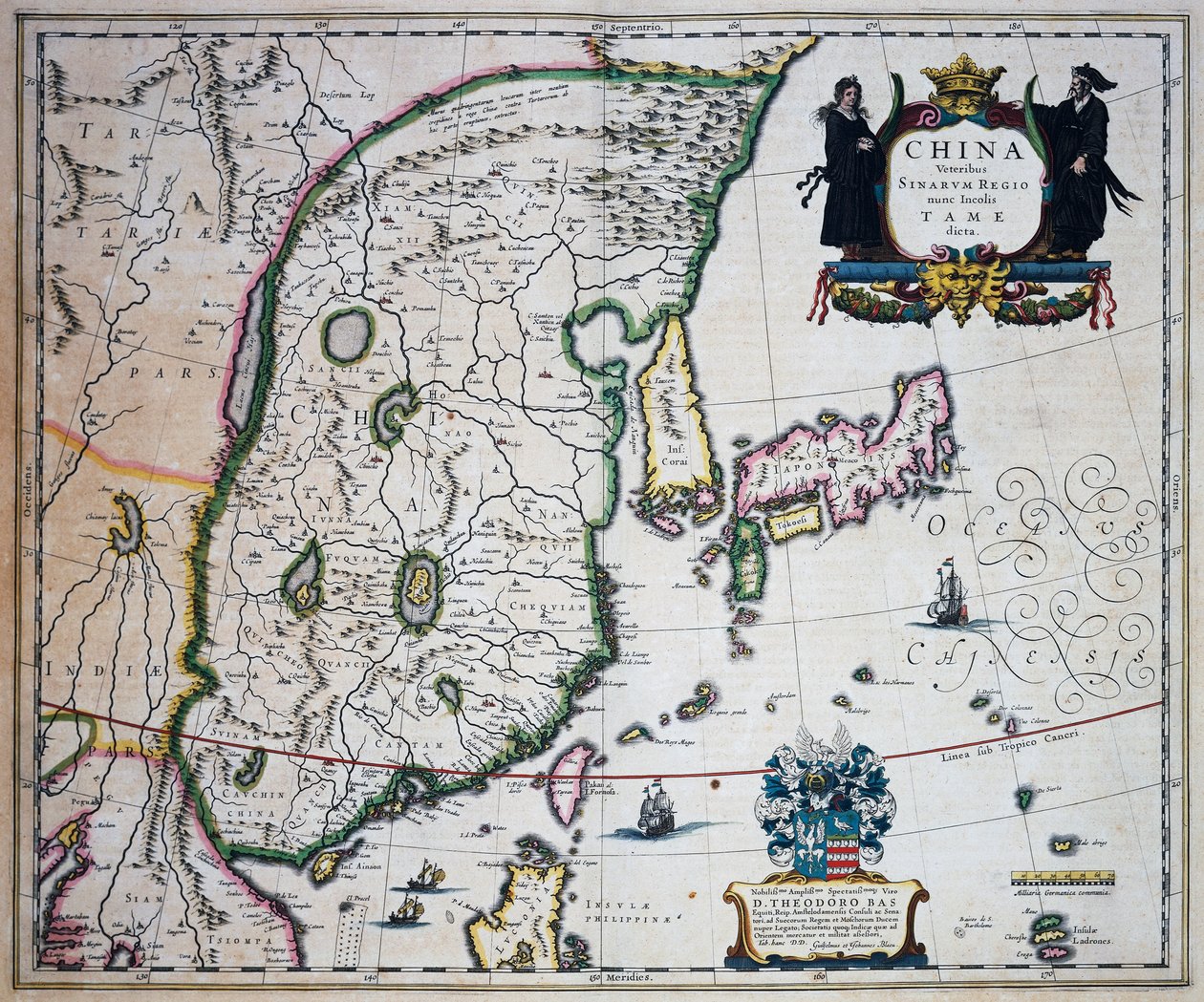 Mapa Chin, Joan Blaeu (1596-1673) autorstwa Joan Blaeu