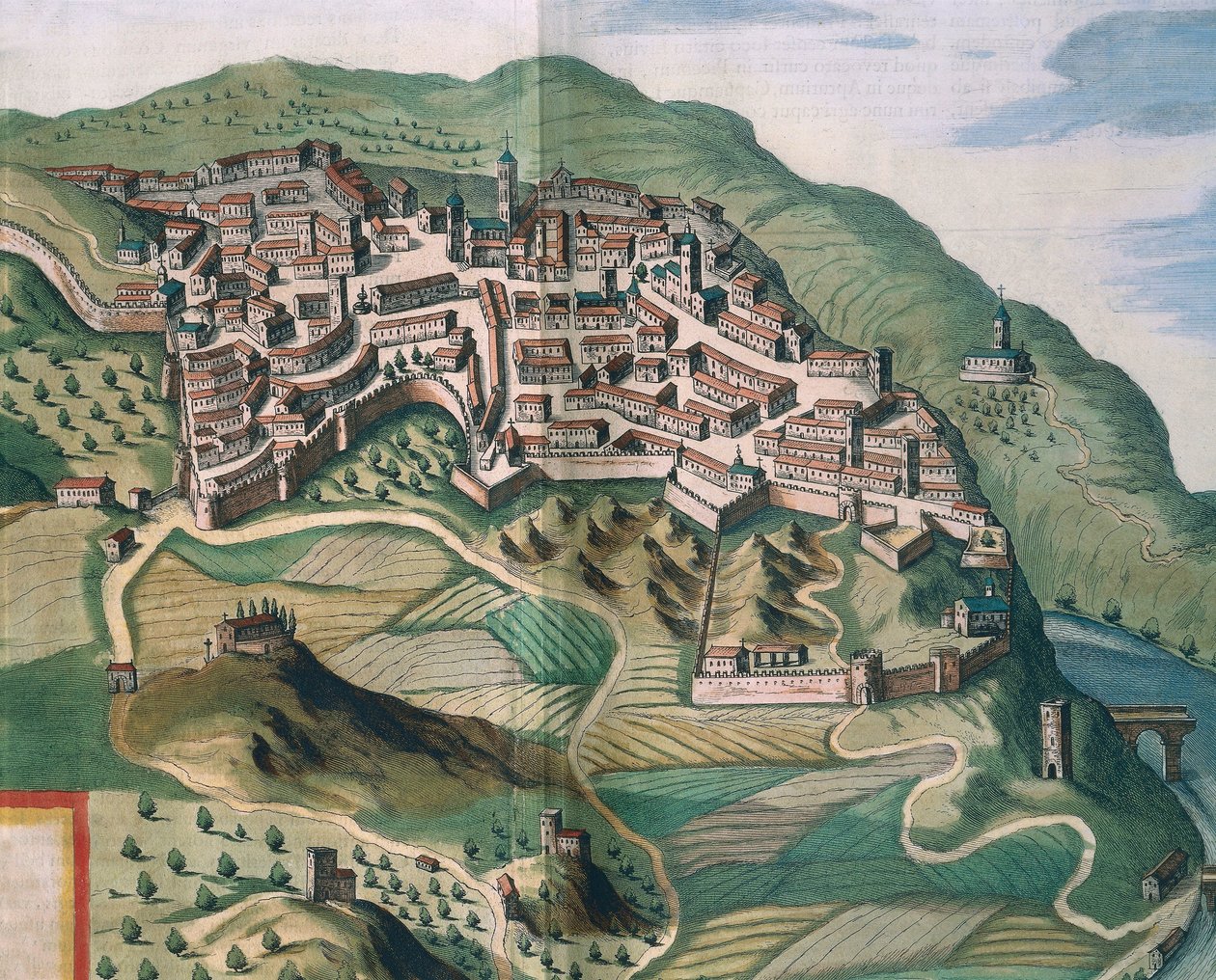 Mapa Narni, z Theatrum civitatum et admirandorum Italiae autorstwa Joana Blaeu, rycina autorstwa Joan Blaeu