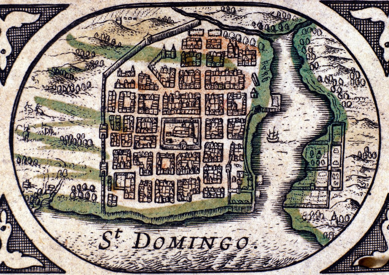 Santo Domingo - w Atlasie autorstwa WJ Blaeu autorstwa Joan Blaeu