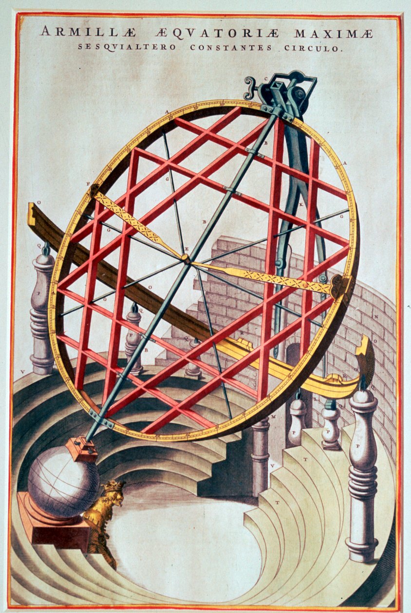 Równikowa armilarnia Tycho Brahe, XVI w. autorstwa Joan Blaeu