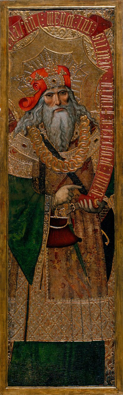 David - Obraz Joana Gasco (aktywny 1500-1529) 1500 - Tempera na panelu - 210,8x60 - Narodowe Muzeum Sztuki Katalonii, Barcelona autorstwa Joan Gascó