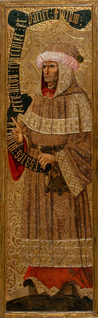 Isaie - Izajasz - Obraz Joana Gasco (aktywny 1500-1529) 1500 - Tempera na panelu - 226,9x64,7 - Narodowe Muzeum Sztuki Katalonii, Barcelona autorstwa Joan Gascó
