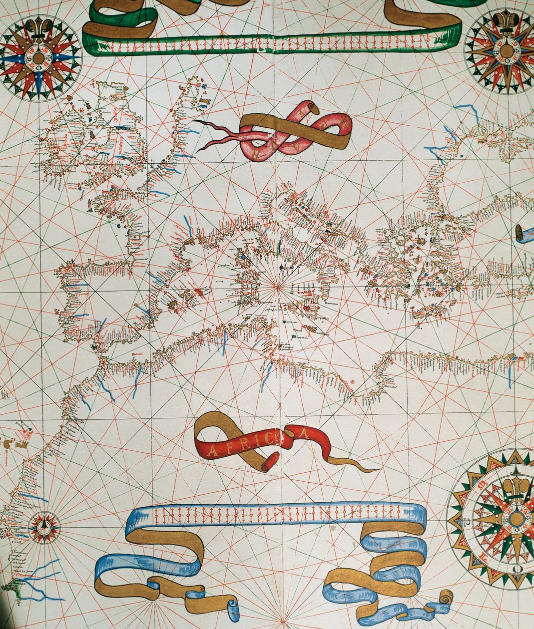Mapa Europy i wybrzeży Afryki Północnej, 1587 autorstwa Joan Martines