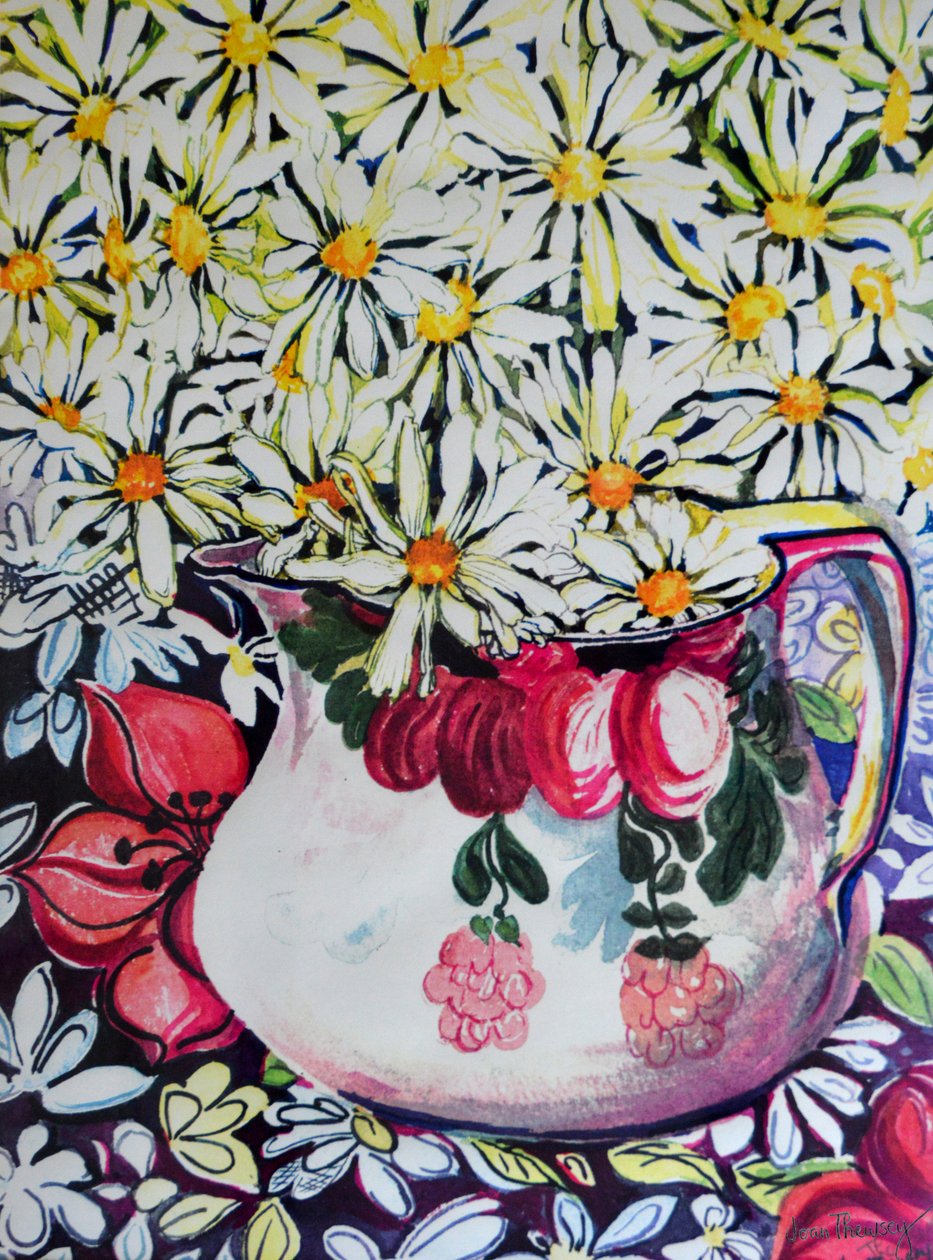 Marguerites w dzbanku z lat 30., 2001, autorstwa Joan Thewsey