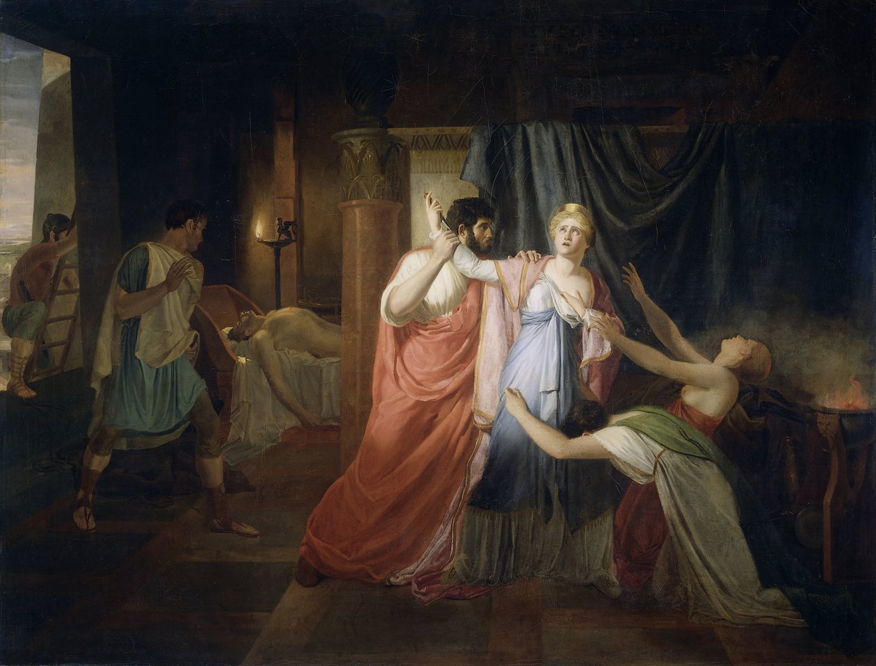 Prokulejusz: Zapobieganie Kleopatrze przed dźgnięciem autorstwa Joannes Echarius Carolus Alberti