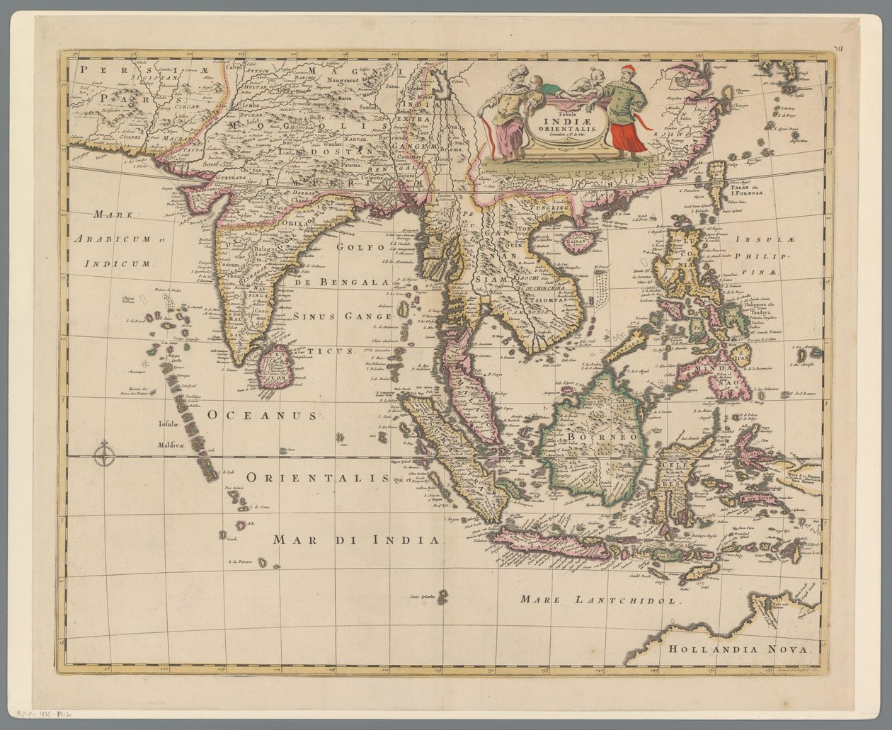 Kaart van Indonezja Mapa Indii Wschodnich (tytuł na obiekcie) autorstwa Joannes L