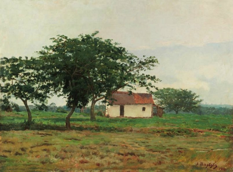  Krajobraz z domami autorstwa Joao Batista da Costa