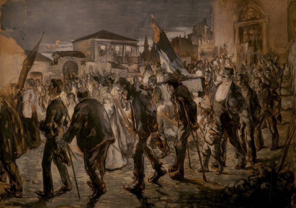 Odejście procesji autorstwa Joaquim Mir i Trinxet