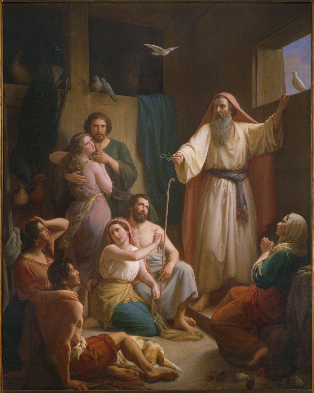 Wnętrze Arki Noego, 1857 autorstwa Joaquin oe Joaquim Ramirez