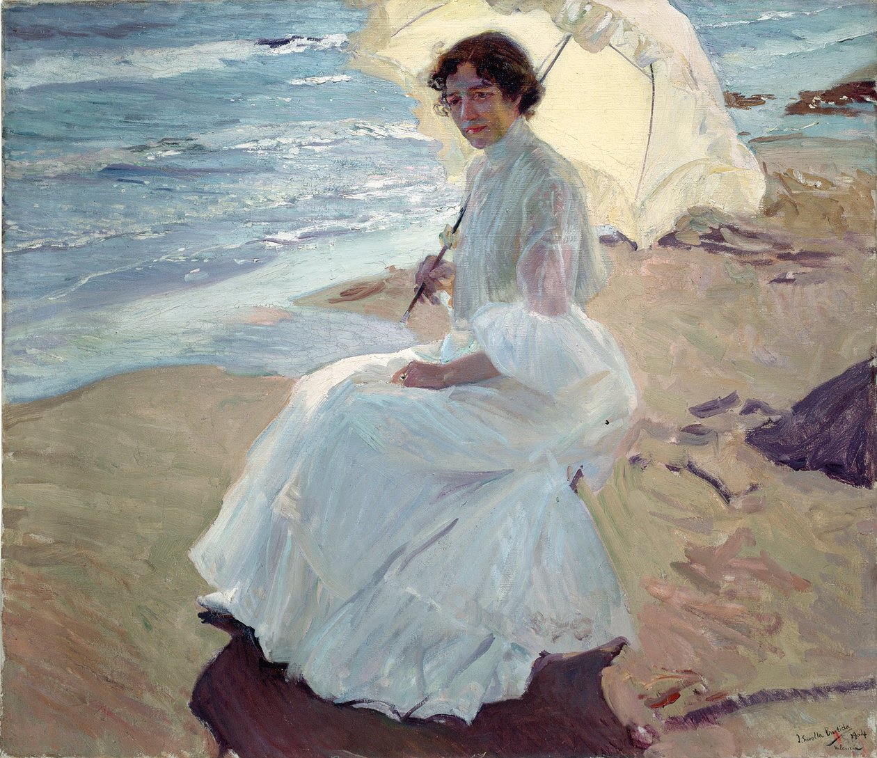 Clotilde na plaży autorstwa Joaquín Sorolla