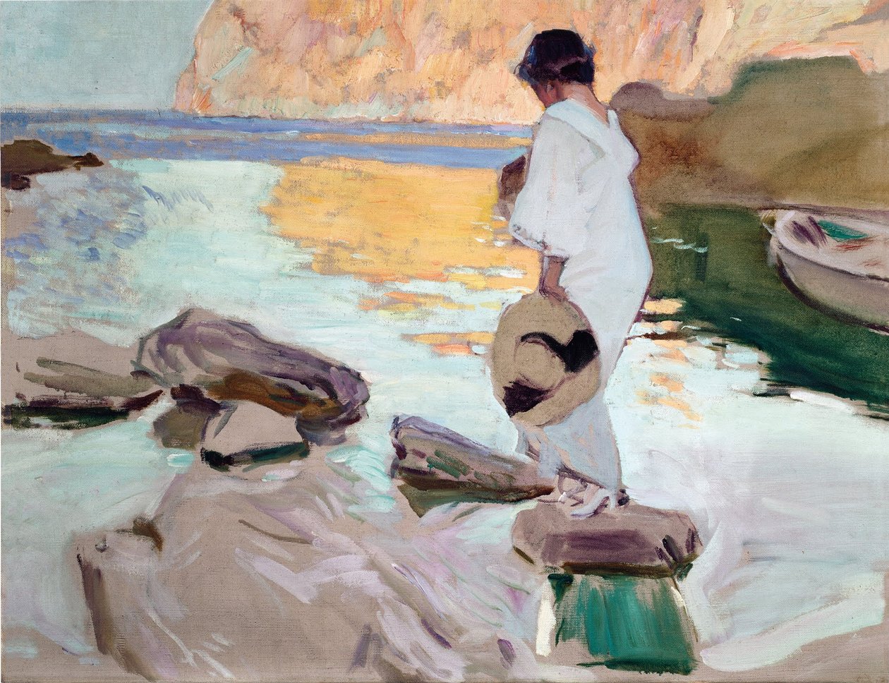 Elena w Cala de San Vicente autorstwa Joaquín Sorolla