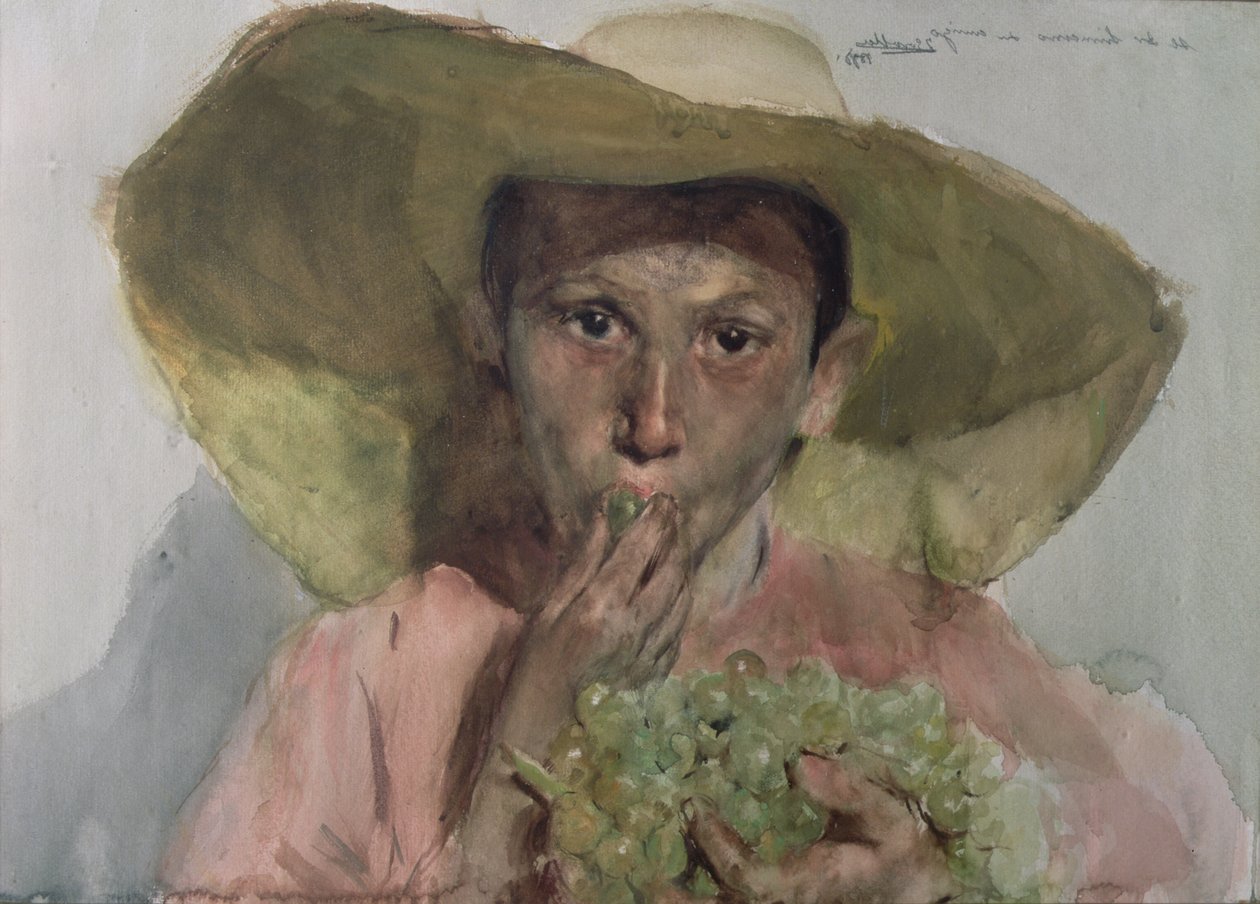 Chłopiec je winogrona autorstwa Joaquin Sorolla y Bastida