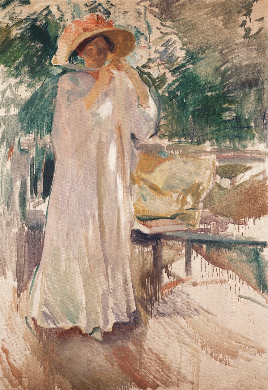 Klotylda w swoim ogrodzie, 1910 autorstwa Joaquín Sorolla