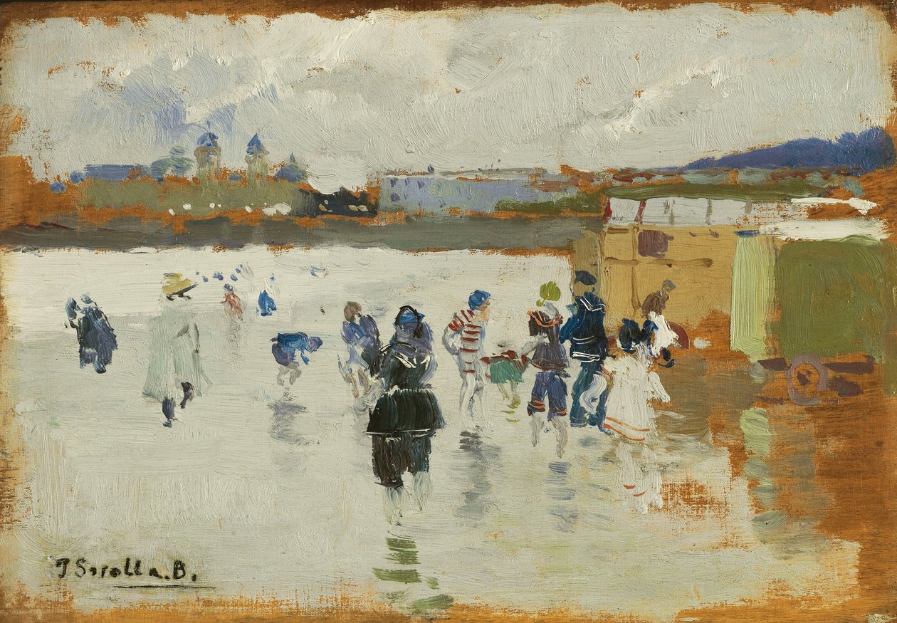Plaża La Concha, San Sebastián, 1906 autorstwa Joaquín Sorolla