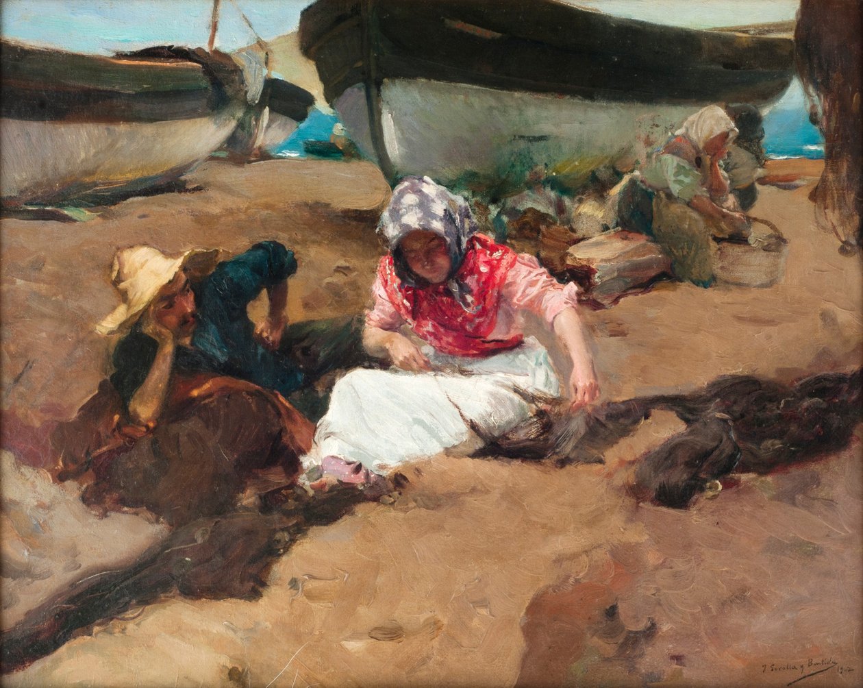 Naprawianie sieci autorstwa Joaquin Sorolla y Bastida