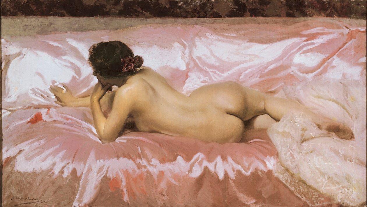 Naga kobieta. Obraz Joaquina SOROLLI (1863-1923) autorstwa Joaquín Sorolla