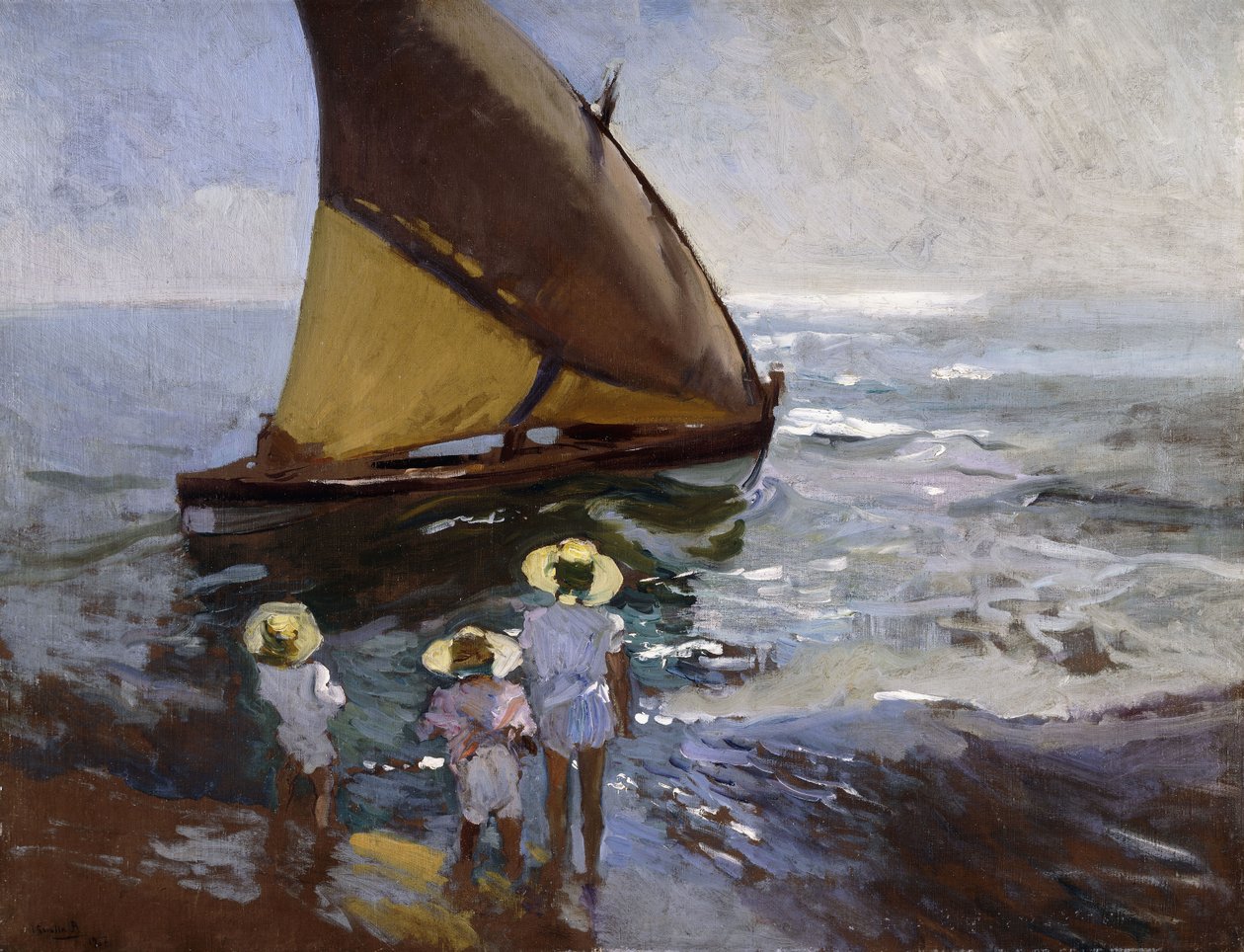 Na plaży, Walencja; Na plaży, Walencja, 1907 autorstwa Joaquín Sorolla