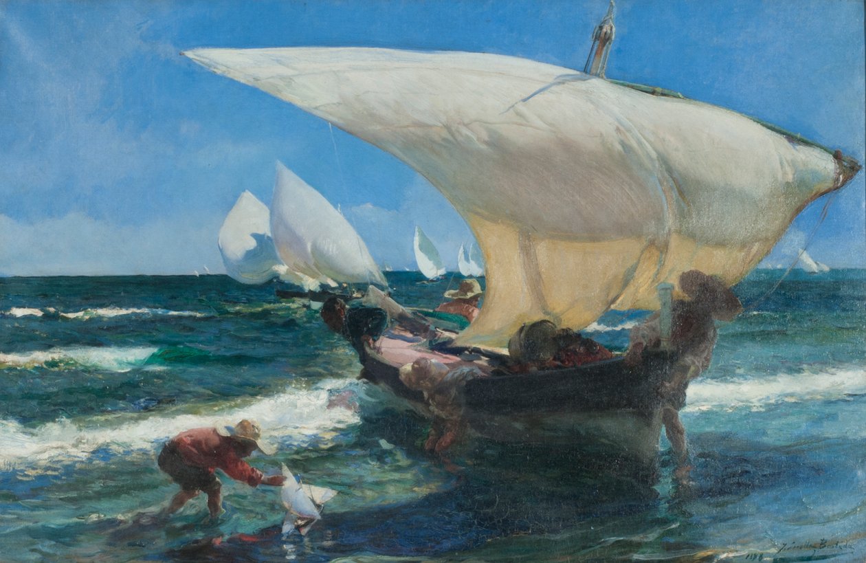 Na wybrzeżu Walencji autorstwa Joaquin Sorolla y Bastida
