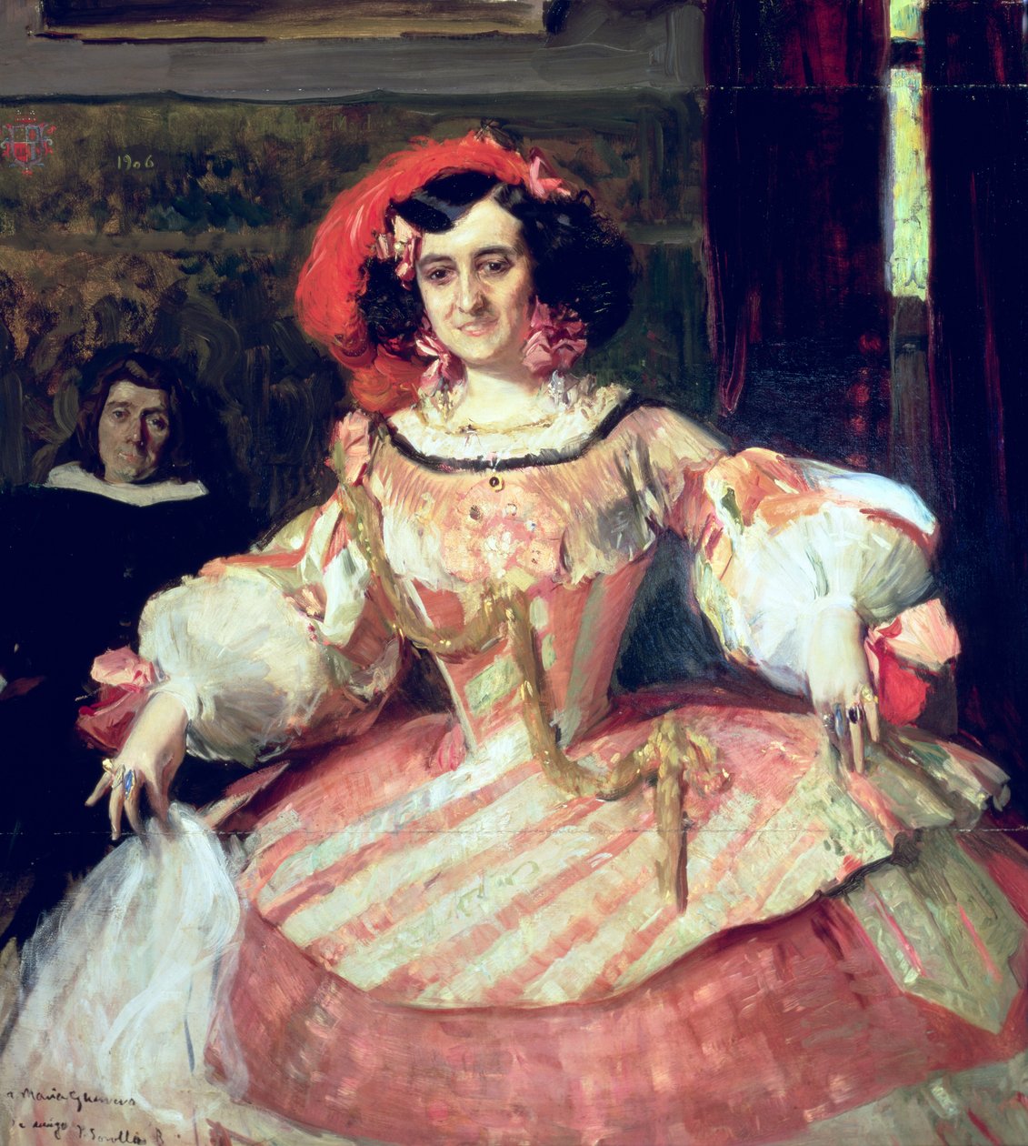 Portret Marii Guerrero, aktorki i reżyserki Teatro Espanol w Madrycie autorstwa Joaquín Sorolla