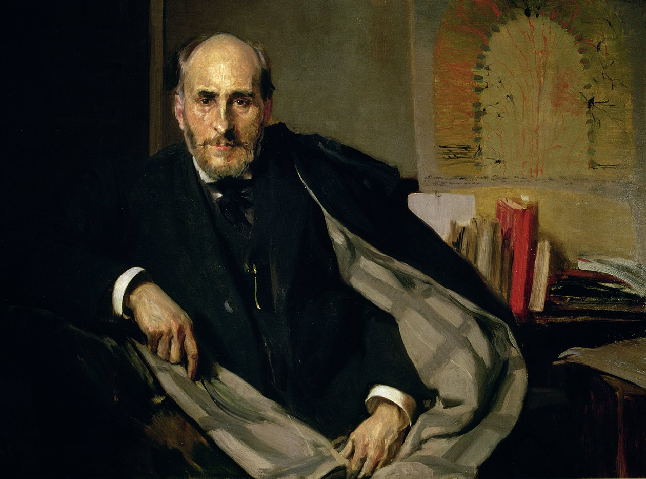 Portret Santiago Ramona y Cajala (1852-1934) 1906 (olej na płótnie) autorstwa Joaquin Sorolla y Bastida