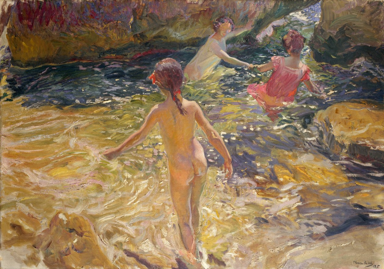 Łaźnia, Javea autorstwa Joaquín Sorolla